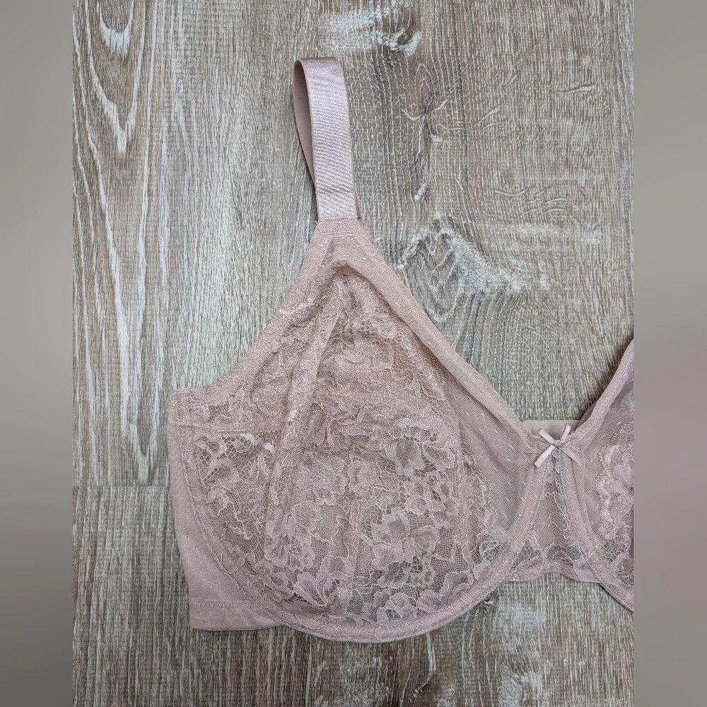 NWT HSIA Pink Lace Minimizer Full Coverage Underwire Bra Size 42G